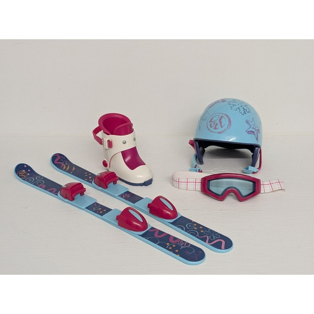 American Girl Doll Ski & Helmet Set Used Accessories